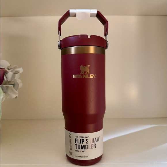 🎉LAST CHANCE🎉NWT Stanley Iceflow Flip Straw 30 oz Tumbler Glided Pomegranate - Picture 3 of 13